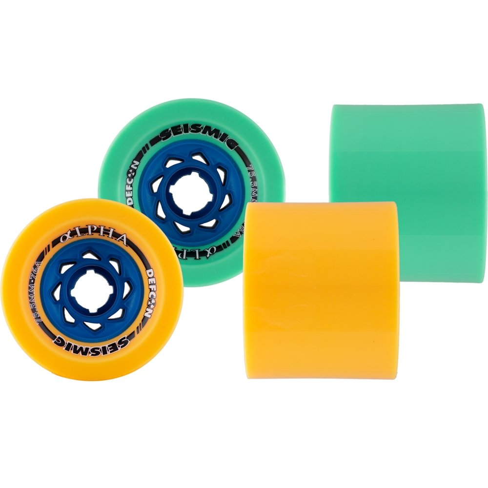 75.5mm Seismic Alpha Longboard Skateboard Wheels - MUIRSKATE