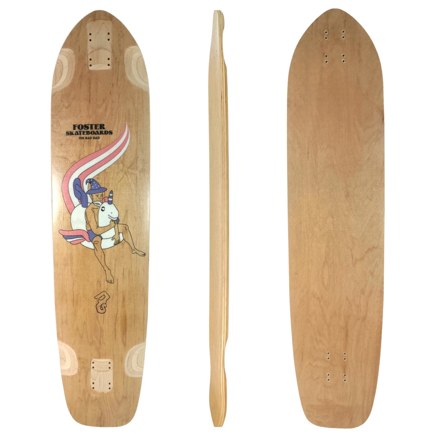 Foster Skateboards: The Bad Dad Longboard Skateboard Deck - MUIRSKATE