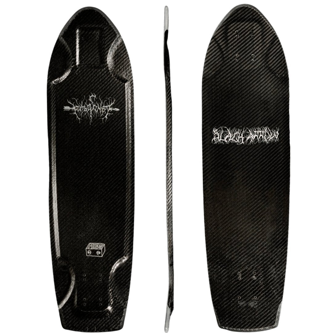 MIDS: Black Arrow Kicktail Longboard Deck - MUIRSKATE