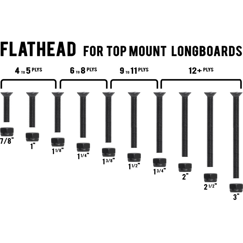 MuirSkate Beasto Flathead Hardware Nuts and Bolts Pack - MUIRSKATE