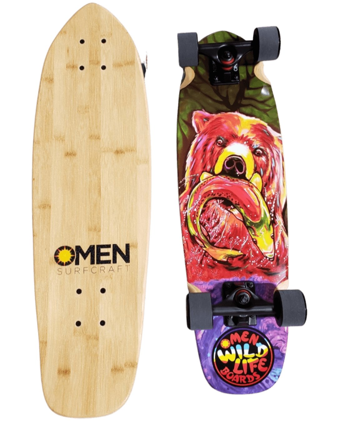Omen: 29" Fisher King Longboard Skateboard Complete - MUIRSKATE