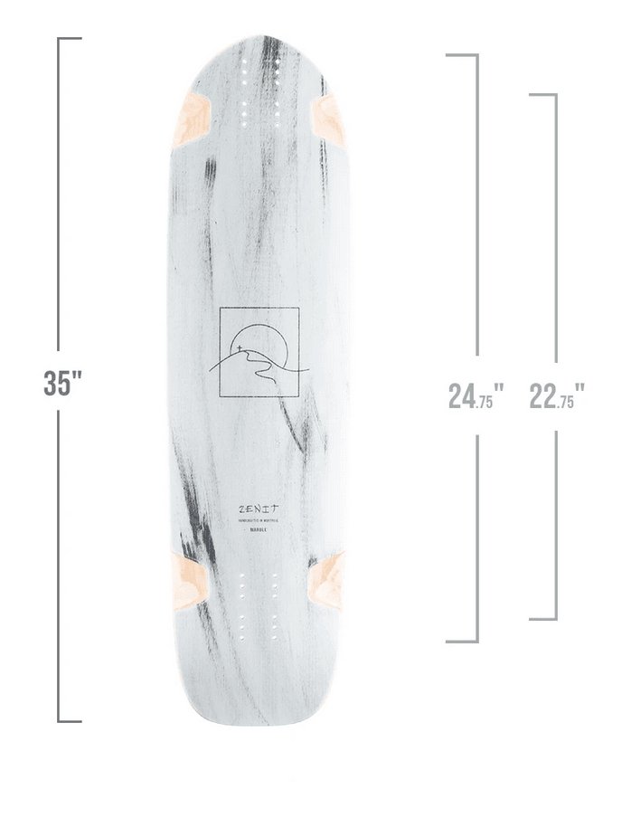 Zenit: Marble 35" V2 Longboard Skateboard Deck - MUIRSKATE