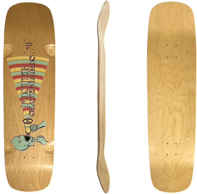 Foster: Q Stick Longboard Skateboard Deck - MUIRSKATE