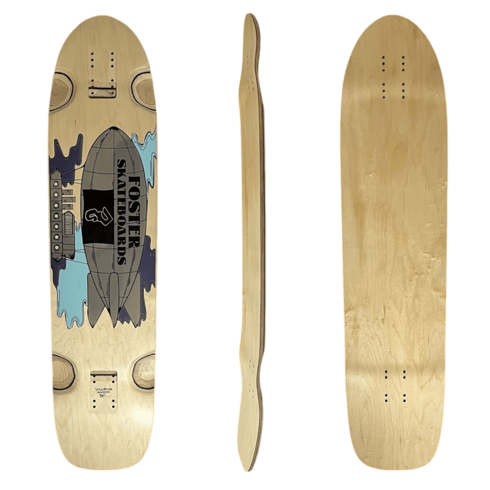 Foster: Vulcan V2 Longboard Skateboard Deck - MUIRSKATE