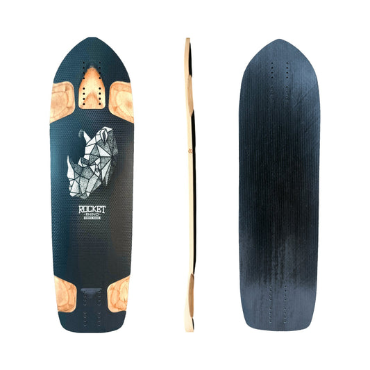 Rocket: Rhino Racetail Longboard Skateboard Deck - MUIRSKATE