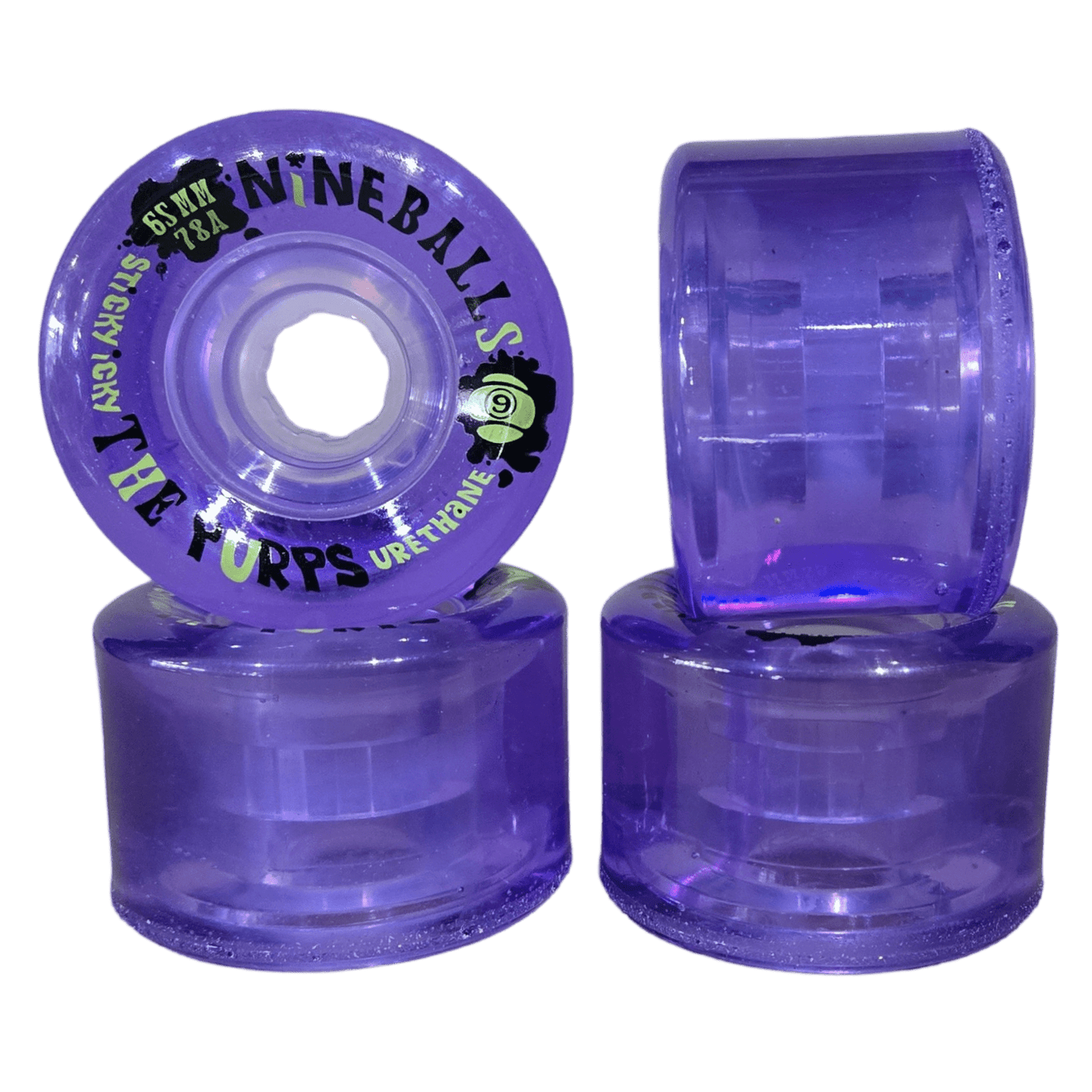 Sector 9: 65mm 78a Nineballs Longboard Skateboard Wheels (PURPS) - MUIRSKATE