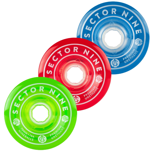 Sector 9: 70mm 78a NineBalls Longboard Skateboard Wheels - MUIRSKATE