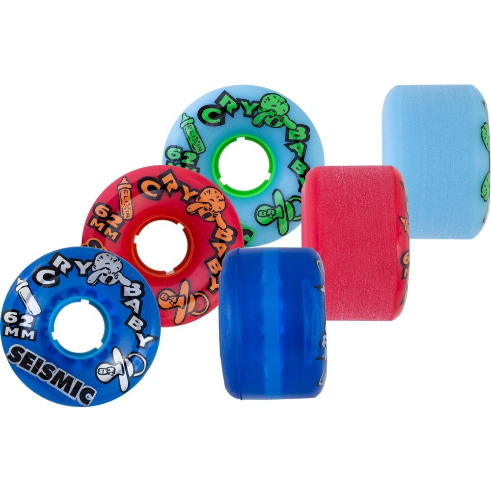 62mm Seismic Cry Baby Longboard Skateboard Wheels - MUIRSKATE