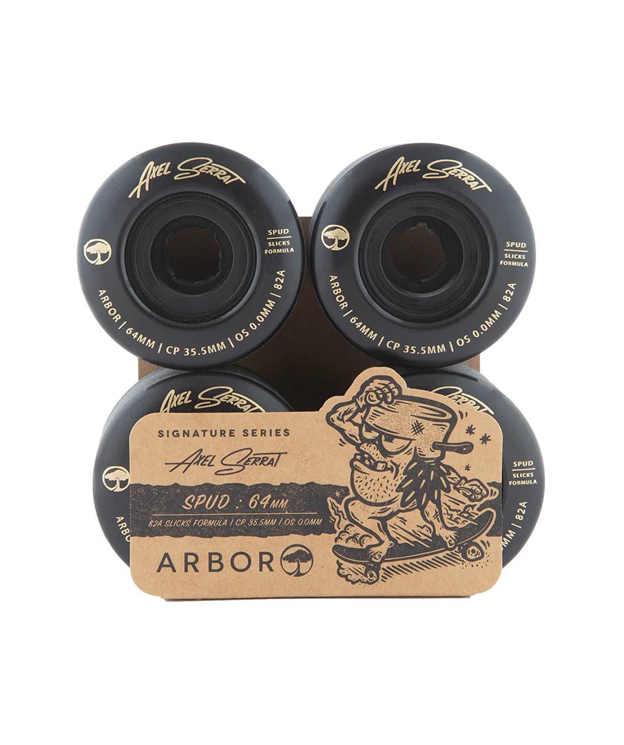 64mm Arbor Spud Axel Serrat Pro-Model Longboard Skateboard Wheels - MUIRSKATE