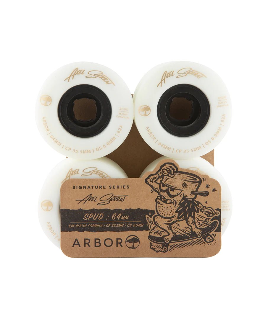 64mm Arbor Spud Axel Serrat Pro-Model Longboard Skateboard Wheels - MUIRSKATE
