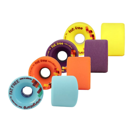 65mm Orangatang Fat Free - Freeride Longboard Skateboard Wheels - MUIRSKATE