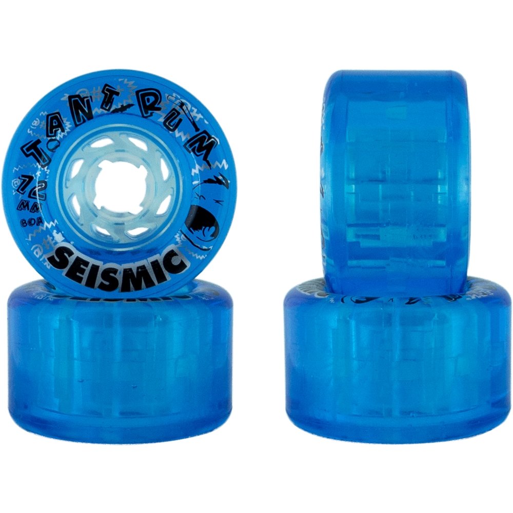 72mm Seismic Tantrum Clear Longboard Skateboard Wheels - MUIRSKATE