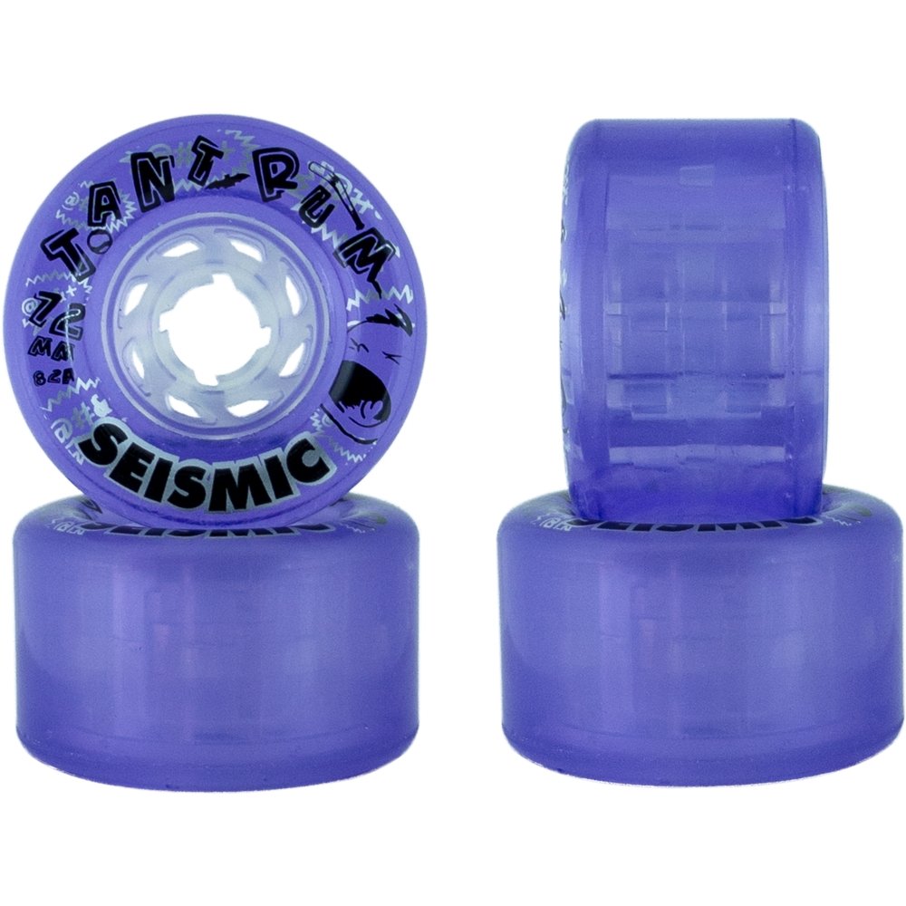 72mm Seismic Tantrum Clear Longboard Skateboard Wheels - MUIRSKATE