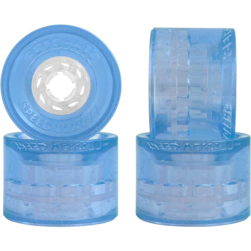 77mm Seismic Speed Vent Clear Longboard Skateboard Wheels - MUIRSKATE