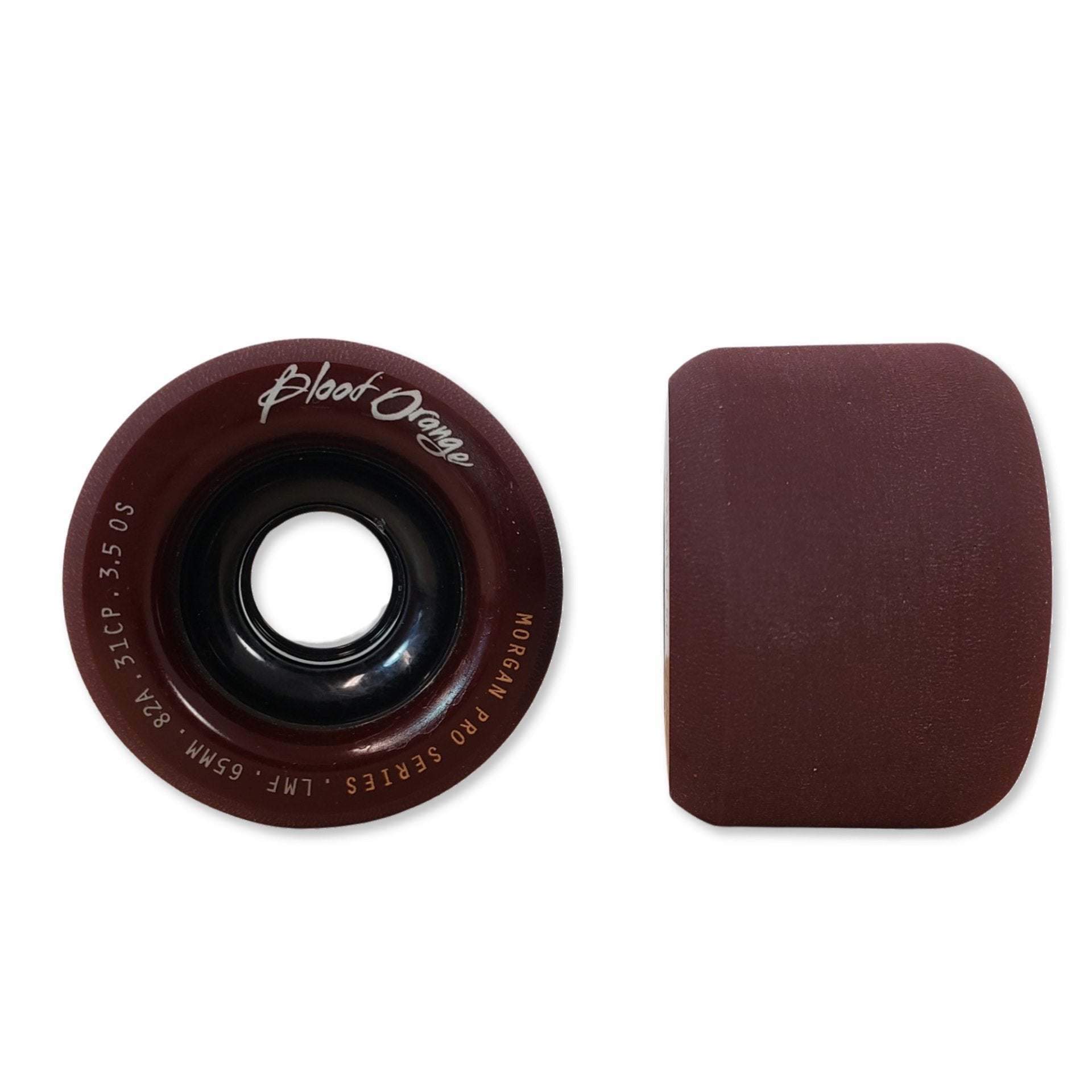 Blood Orange: 65mm MIDNIGHT MORGAN SERIES Longboard Skateboard Wheels - MUIRSKATE