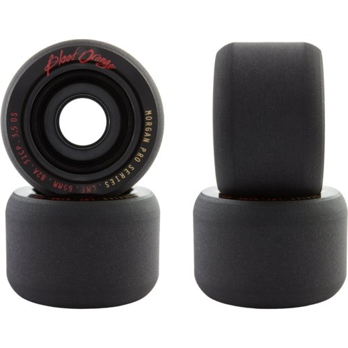 Blood Orange: 65mm Morgan Black Series Longboard Skateboard Wheels - MUIRSKATE
