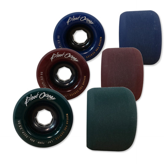 Blood Orange: 70mm MIDNIGHT MORGAN SERIES Longboard Skateboard Wheels - MUIRSKATE