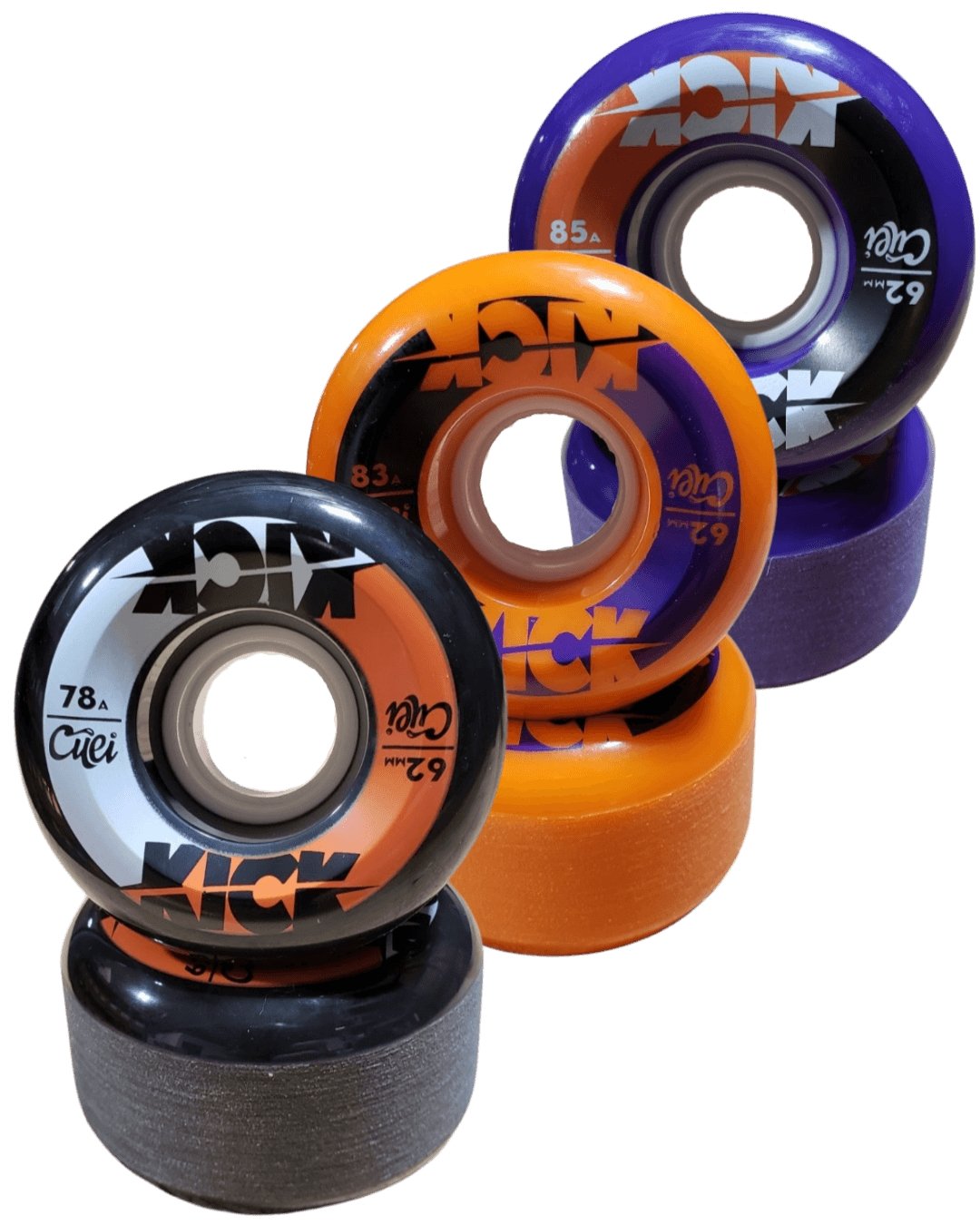 Cuei: 62mm Kick Longboard Skateboard Wheels - MUIRSKATE