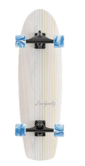 Landyachtz: Butter White Lines Surfskate Complete - MUIRSKATE