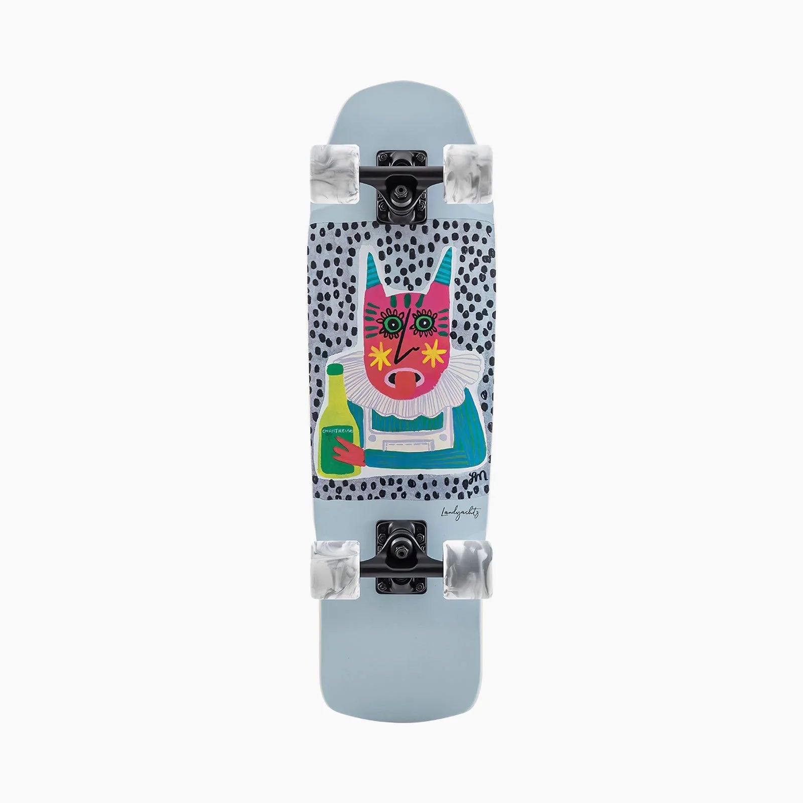Landyachtz: Dinghy SHAPE 9 CHARTREUSE Longboard Skateboard Complete - MUIRSKATE