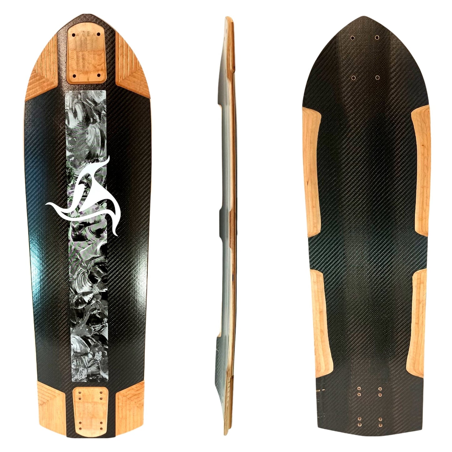 Landyachtz: Obsidian Longboard Skateboard Deck (Black) - MUIRSKATE