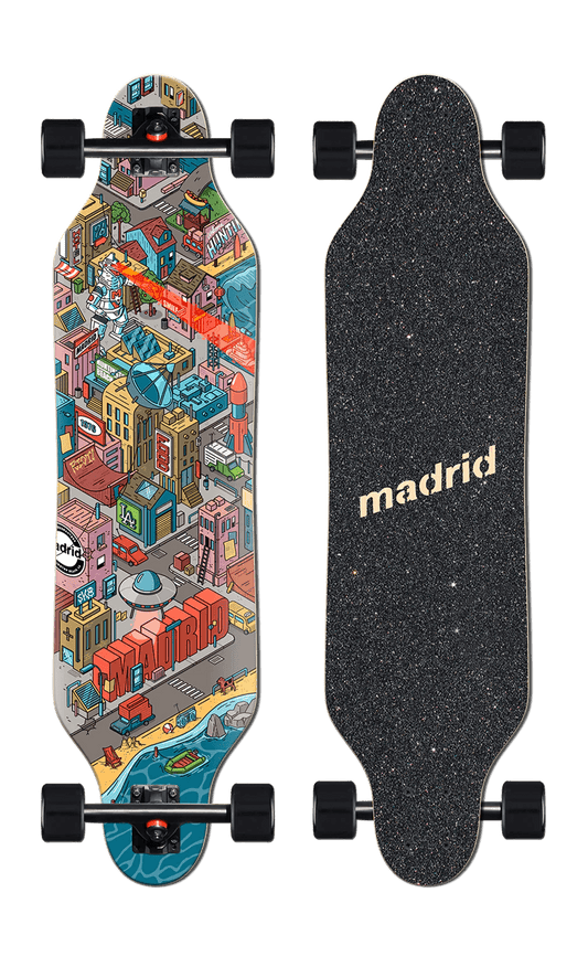 MADRID: WEEZER 36" MADRID CITY Complete Longboard Skateboard - MUIRSKATE