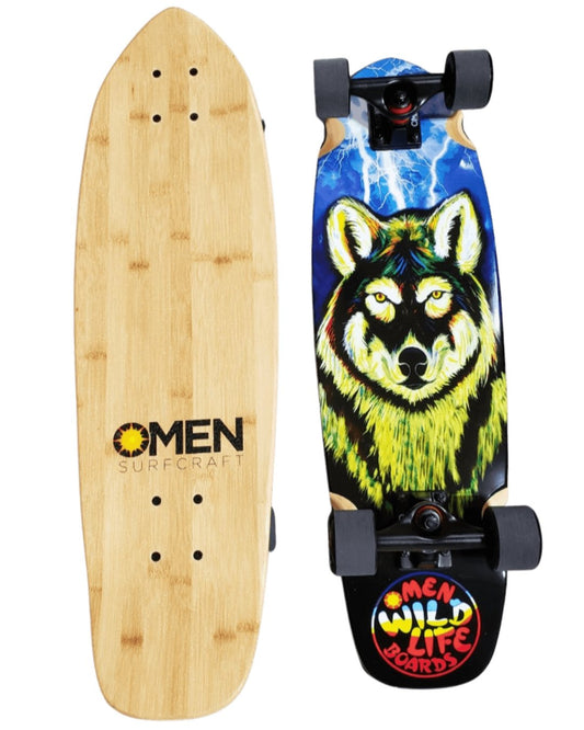 Omen: 29" Bolt Wolf Longboard Skateboard Complete - MUIRSKATE