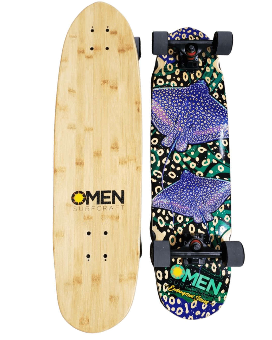 Omen: 33" Banded Eagle Ray Longboard Skateboard Complete - MUIRSKATE