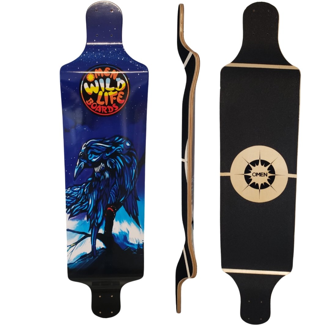Omen: 38.5" Dominator Trickster Longboard Skateboard Deck - MUIRSKATE