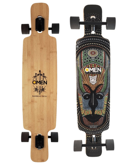 Omen: 41.5" Jamaica Mask Longboard Complete - MUIRSKATE