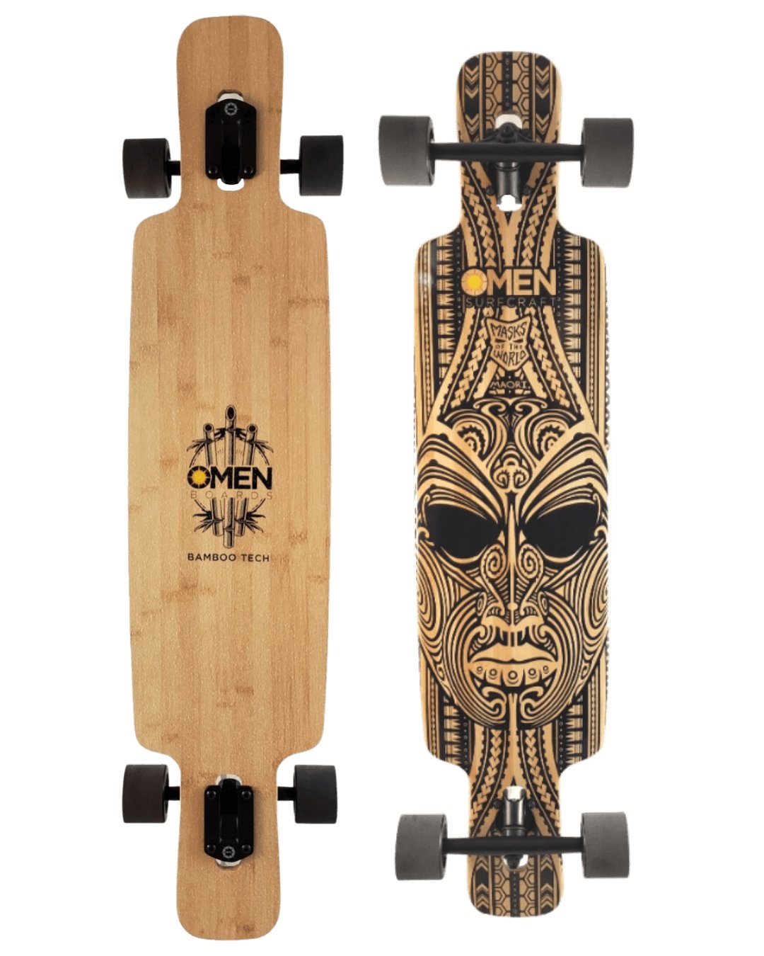 Omen: 41.5" Maori Mask Longboard Complete - MUIRSKATE