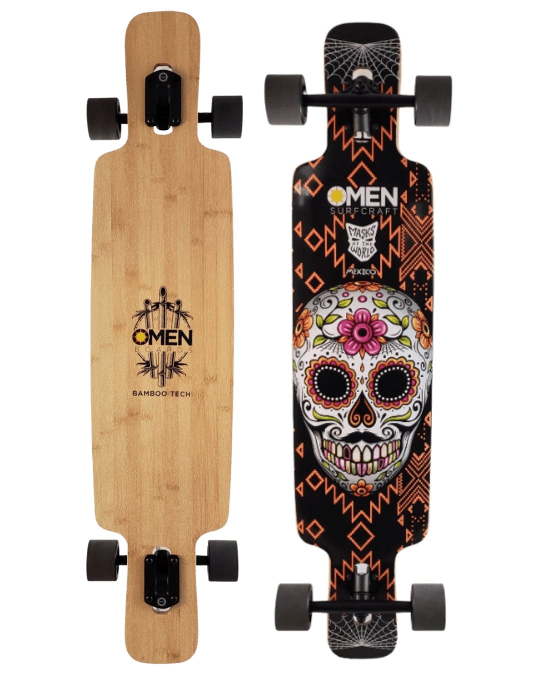 Omen: 41.5" Mexico Mask Longboard Complete - MUIRSKATE