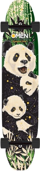 Omen: 46" Panda Dancer Longboard Skateboard Complete - MUIRSKATE