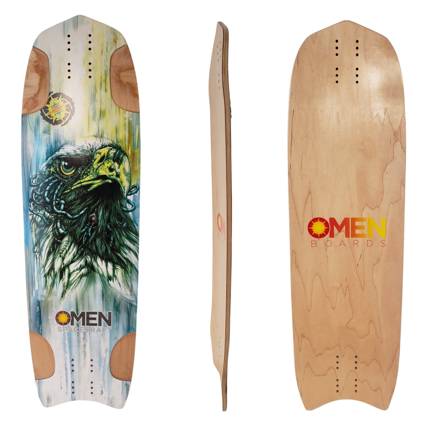 Omen: Roswell (Eagle) Rat Rod Longboard Skateboard Deck - MUIRSKATE