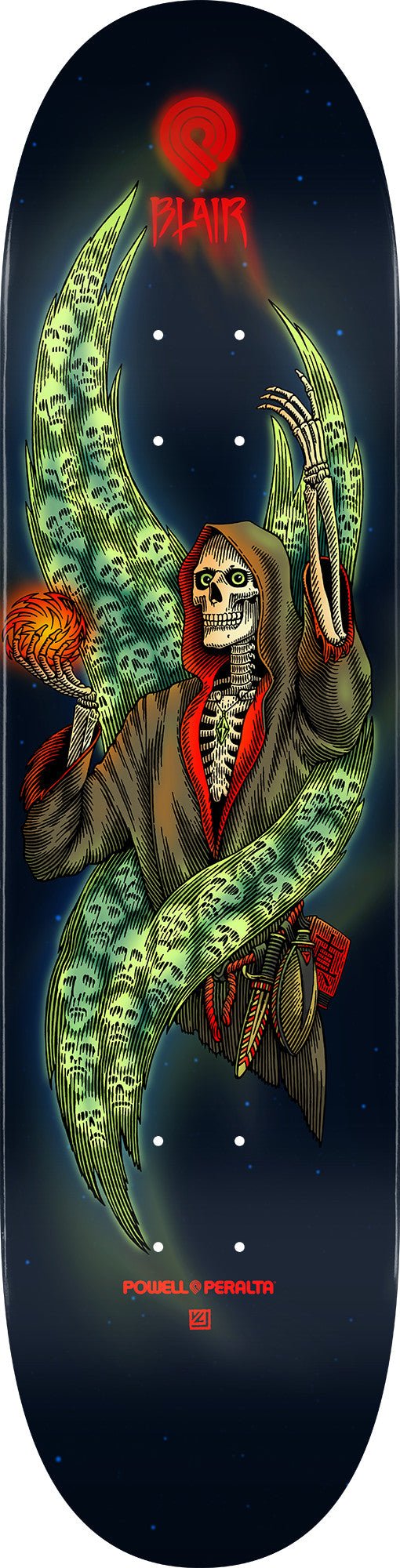 Powell Peralta Pro Charlie Blair Necromancer Skateboard Deck - Shape 242 - 8 x 31.45 - MUIRSKATE