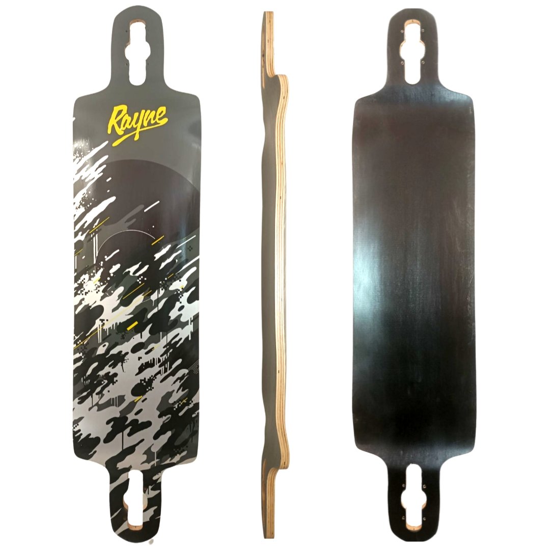 Rayne: Demonseed 42" Wave Camo Longboard Deck - MUIRSKATE