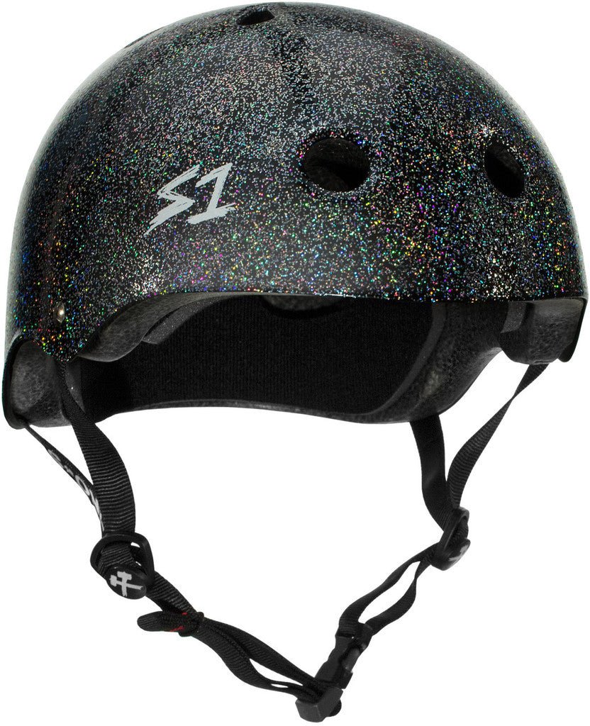S1: Mega Lifer Helmet (Black Gloss Glitter) - MUIRSKATE