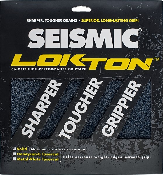 Seismic 36-grit Lokton Grip Tape - 3 Sheets (11 x 11) - MUIRSKATE