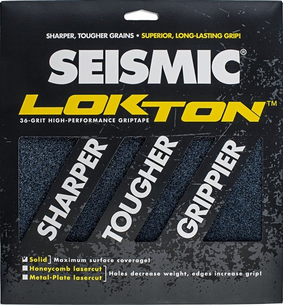 Seismic 36-grit Lokton Grip Tape - 3 Sheets (11 x 11) - MUIRSKATE