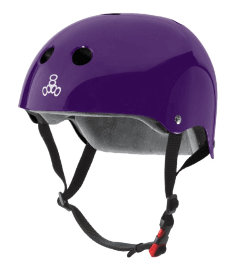 Triple 8: Certified Sweatsaver Helmet (Purple Glossy) - MUIRSKATE