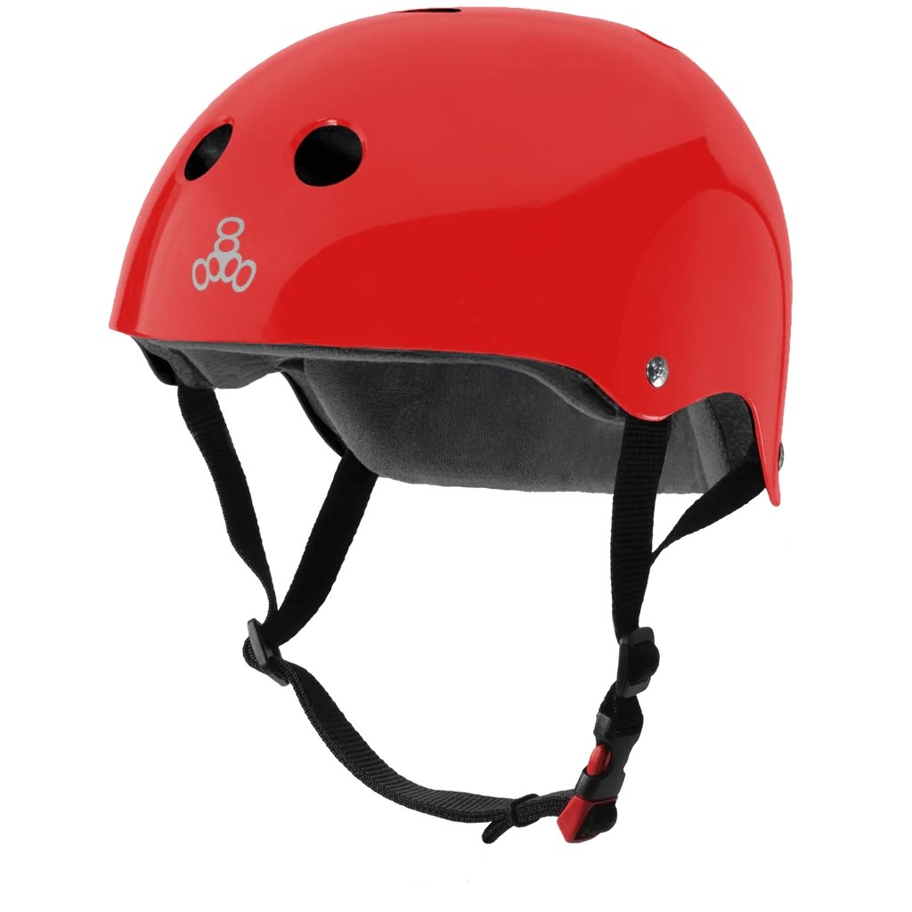 Triple 8: Certified Sweatsaver Helmet (Red Glossy) - MUIRSKATE