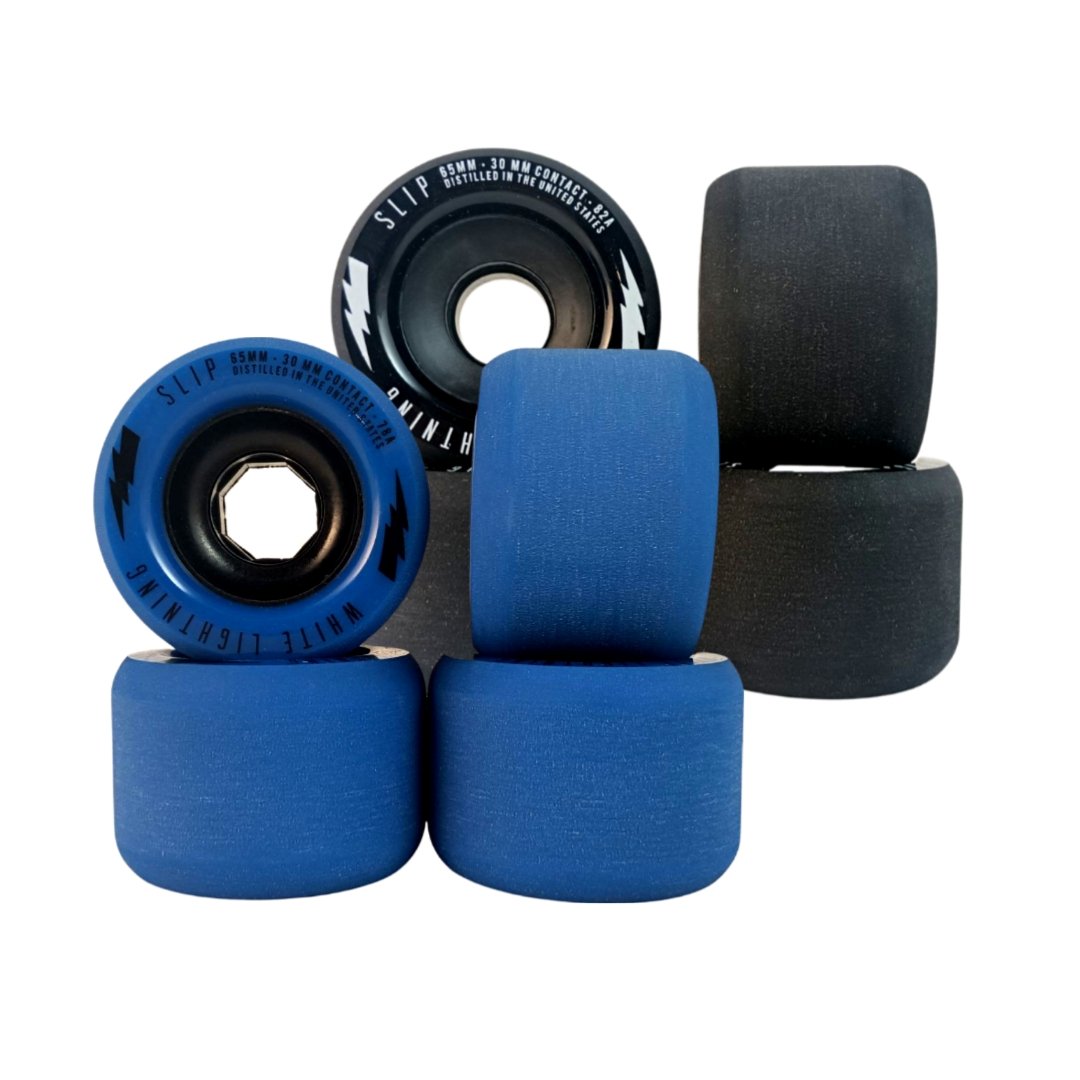 White Lightning: 65mm Center-set SLIP Longboard Wheels - MUIRSKATE