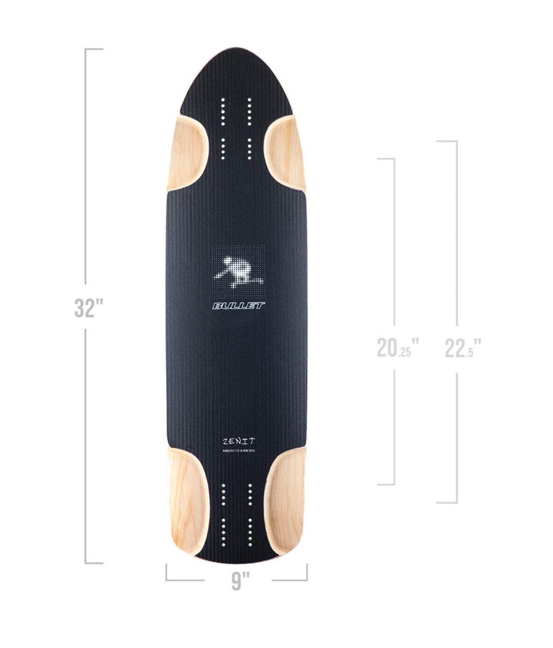 Zenit: Bullet Longboard Skateboard Deck - MUIRSKATE