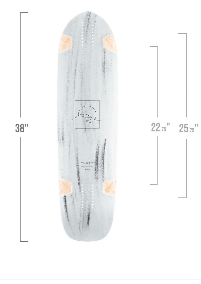 Zenit: Marble 38" V2 Longboard Skateboard Deck - MUIRSKATE