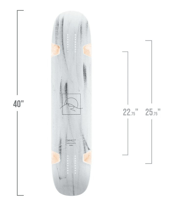Zenit: Marble 40" V2 Longboard Skateboard Deck - MUIRSKATE